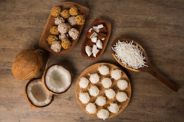 Peruvian cocadas. traditional coconut dessert sold usually on the streets