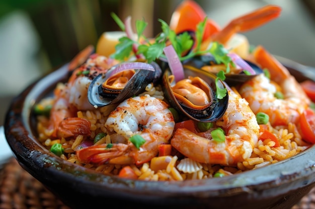 peruvian cuisine seafood rice arroz