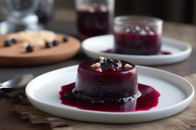 Peruvian dessert mazamorra morada