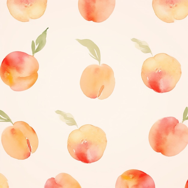 perzik aquarel fruit print kunst behang minimalistische achtergronden achtergrond Simple Clean