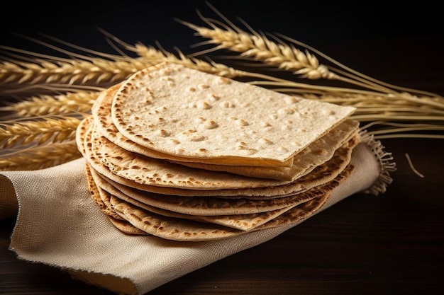 Pesach celebration the tradition symbol kosher food matzoh unleavened bread