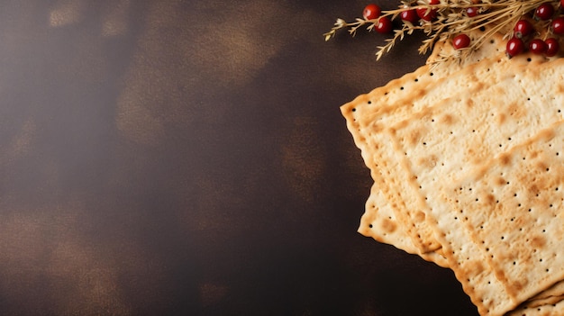 Pesach pass over with matzah holiday poster