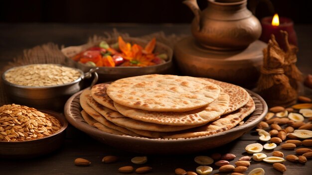 Pesah celebration concept Jewish Passover holiday traditional food