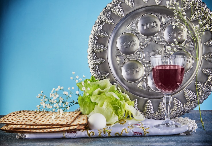 Photo pesah celebration concept - jewish passover holiday