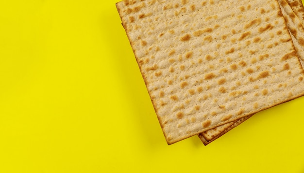 Pesah holiday celebration, matza unleavened kosher bread