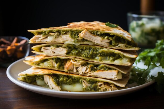 Foto pesto, tacchino, quesadilla