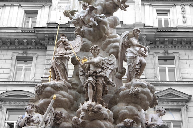 Pestseule Monument Baroque Plaque Column on Graben Strasse Vienna