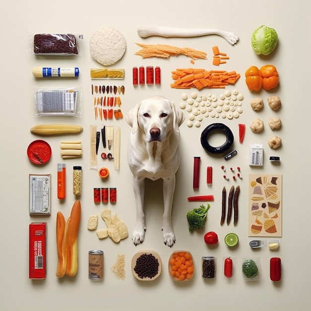 Foto una fotografia di accessori per animali domestici