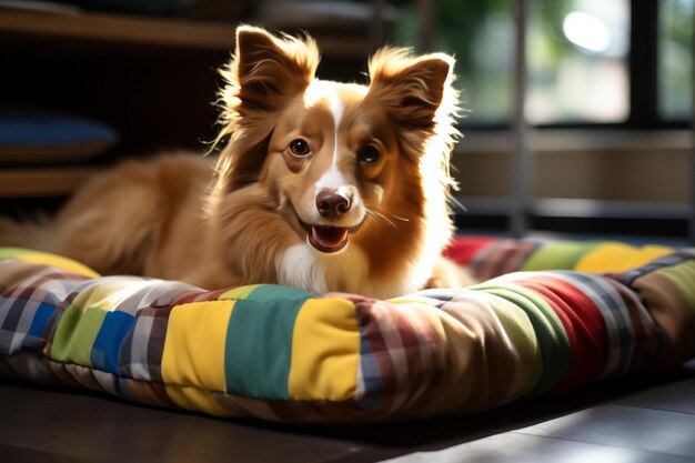 Pet Bed with a Pet Toy Beside