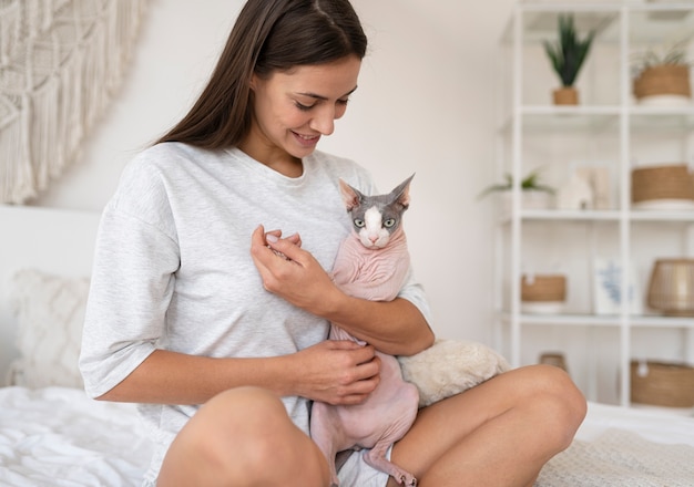 Foto stile di vita e ritratti del gatto domestico