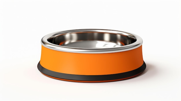 Photo pet food bowl with a removable insert isolated on white background