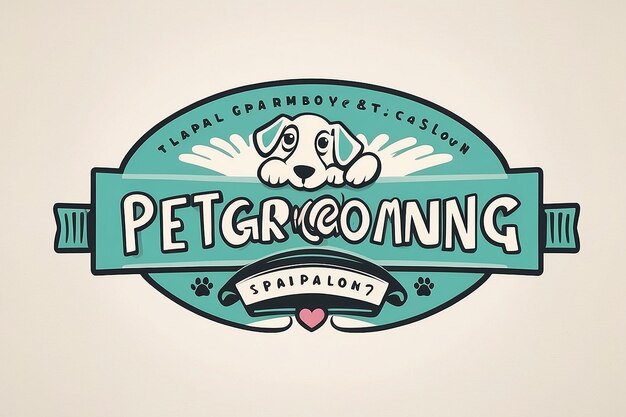 Photo pet grooming salon logo