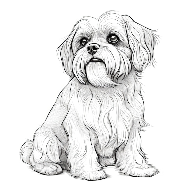 Pet Shih Tzu Dog ai generated