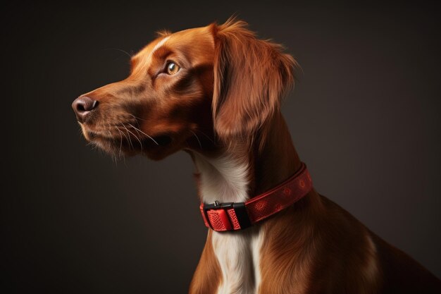 Pet tracking device on a collar shot against a simple background