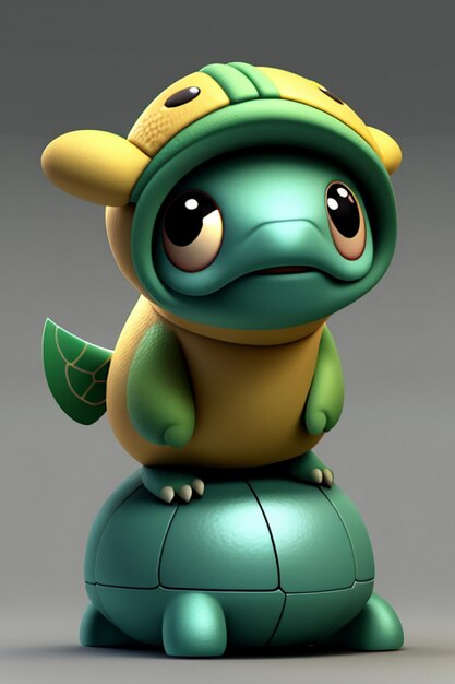 Pet turtle baby ornament toy 3d rendering model character character prop design