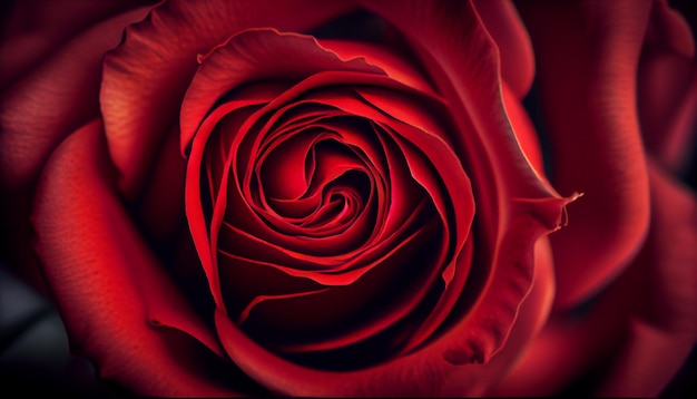 Petal beauty in nature close up rose blossom generative AI