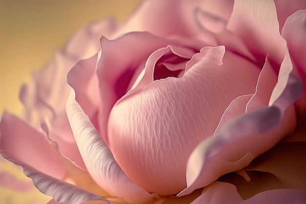 Petals of a rose in pink Generative AI