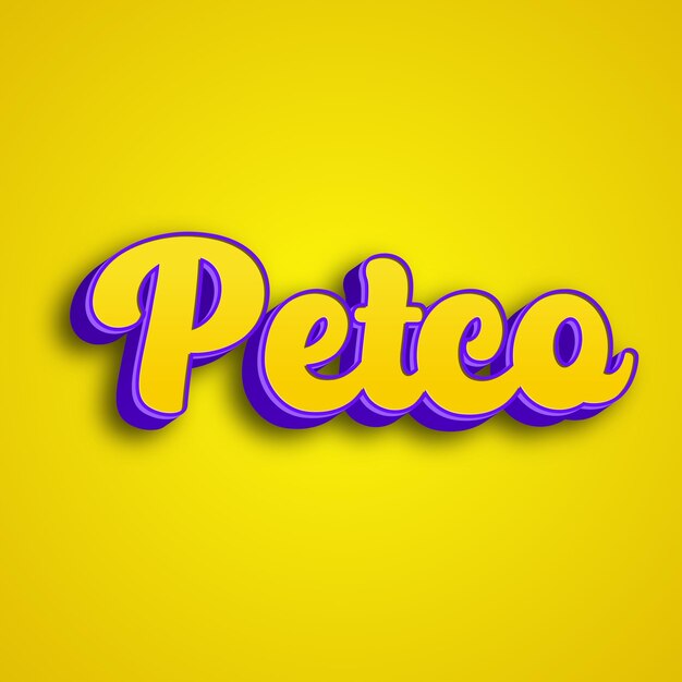 Petco typography 3d design yellow pink white background photo jpg
