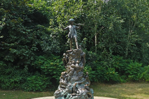 Peter Pan in Hyde park in London city England UK