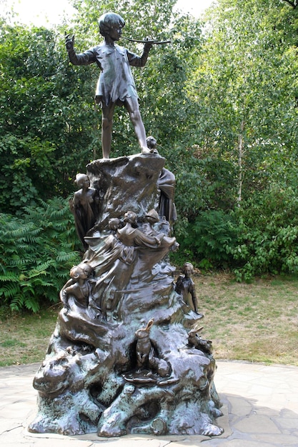 The Peter Pan statue was erected in London in 1912