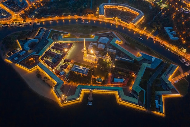 Peter and Paul Fortress at night