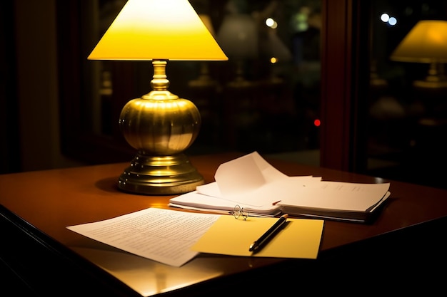 Photo petition glow on desk