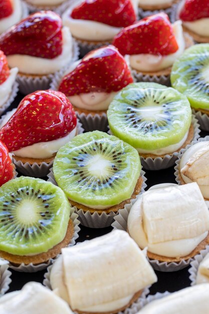 Petits fours or tartlets Close up