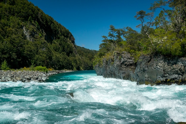 Petrohue river Puerto Varas Llanquihue province Los Lagos Chile Chilean Patagonia