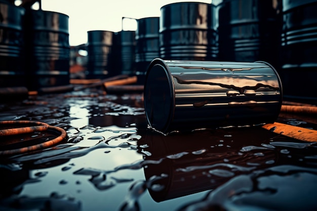 Petroleum barrels and drums dumped in the open blatant disregard for nature