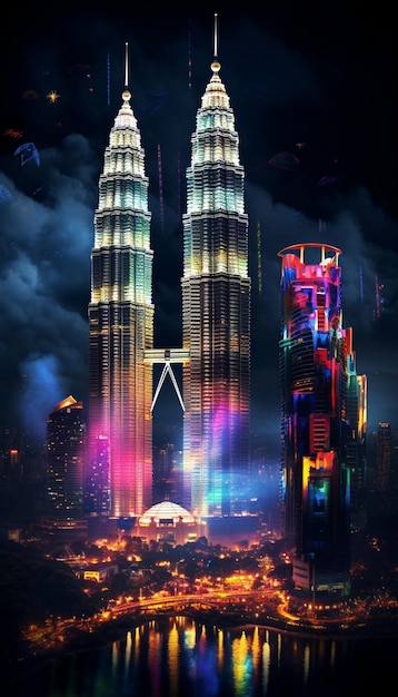Petronas Twin Towers in Kuala Lumpur Malaysia