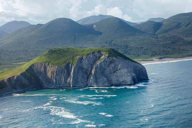 写真 ペトロパブロフスクカムチャツキー ロシア カムチャツカ半島南東海岸 ヘリコプターからの眺め