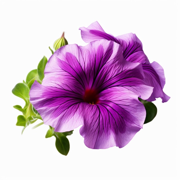 Petunia met witte achtergrond hoge kwaliteit ultra hd