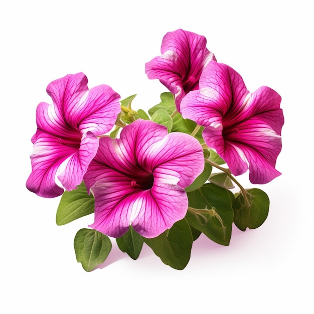 Petunia with white background high quality ultra hd