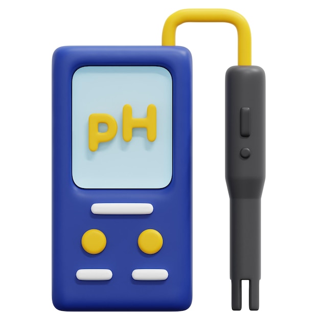 ph 3d render icon illustration