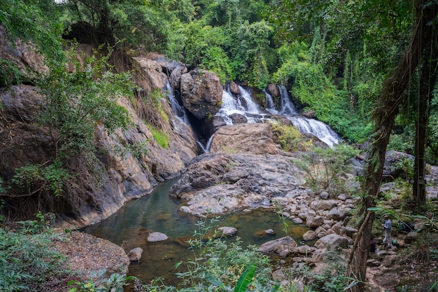 Pha Sue Waterfall in Mae Hong Son province Thailand 