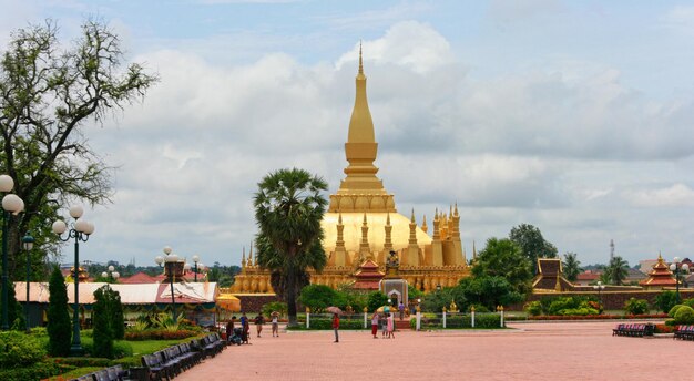 Pha That Luang een van de meest bezochte Wat in Vientiane Laos