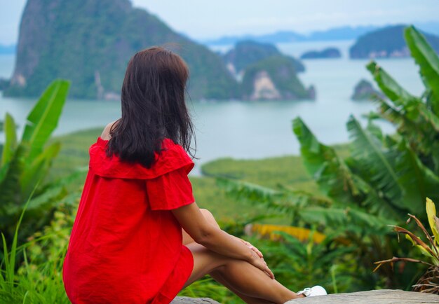 Samed Nang Chi 전망대 태국의 Phang nga Bay