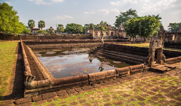 Phanom rung historisch park luchtfoto in buriram thailand