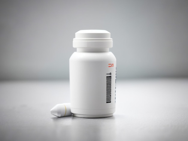 薬品 エッセンシャル 白い剤ボトル 透明または白い上に隔離されています