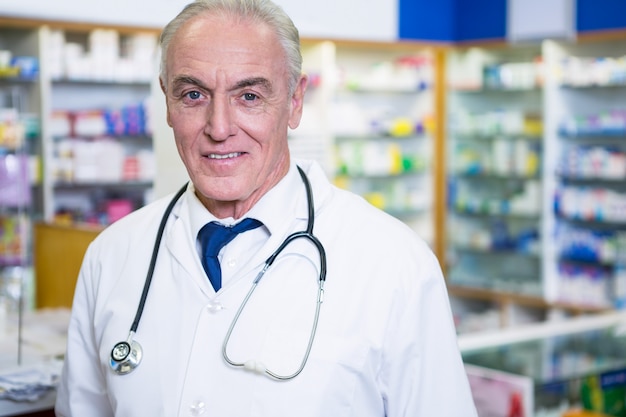 Pharmacist in lab coat