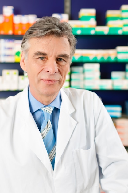 Pharmacist in pharmacy