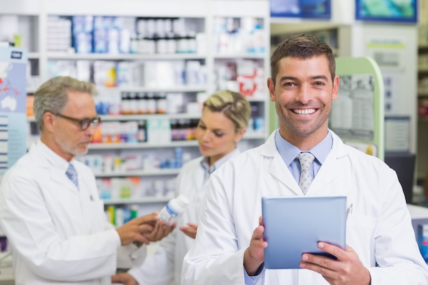 Pharmacist smiling at camera