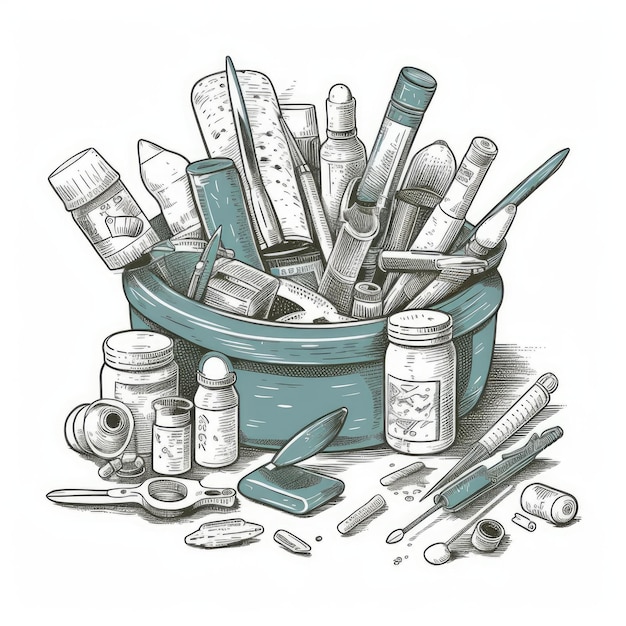 Photo pharmacist tools vector illustration for t shirt