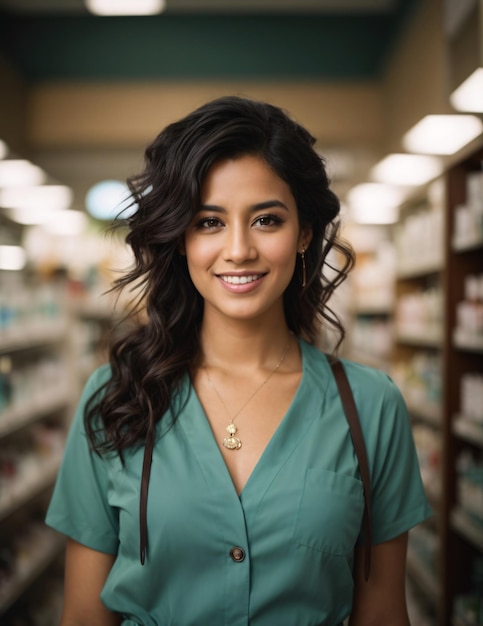 Pharmacist Woman in Tosca Outfit