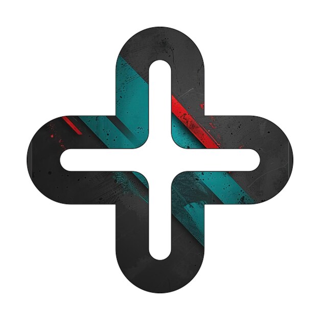 pharmacy icon diagonal black green red