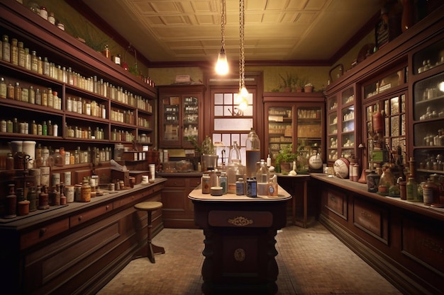 Pharmacy interior AI Generated