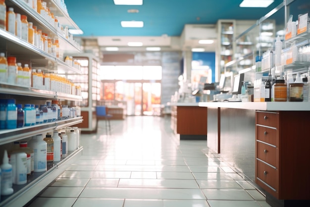 Pharmacy Interior in Soft Focus
