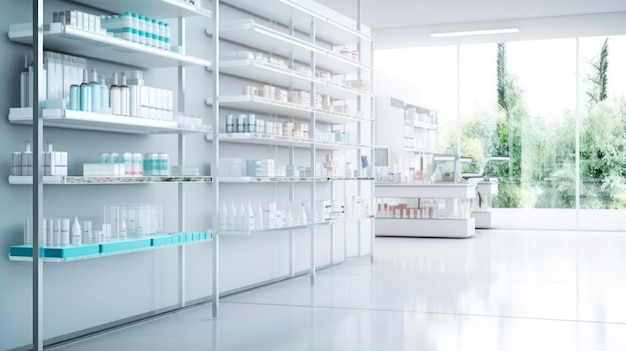 pharmacy shelves