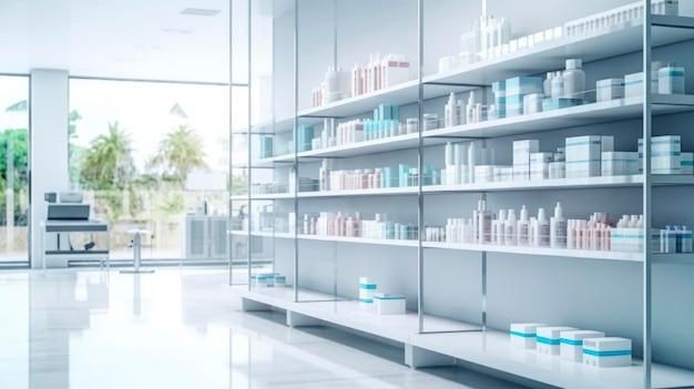 pharmacy shelves