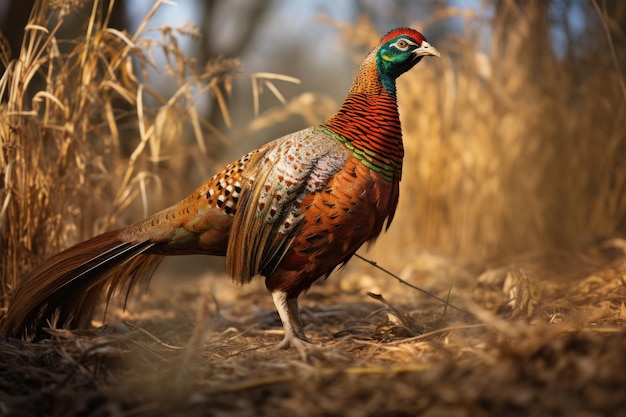 Photo pheasant in the wild